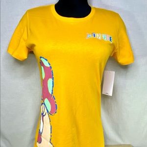 Disney Collection by NEFF Minnie Mouse Theme Yellow TShirt Size Medium